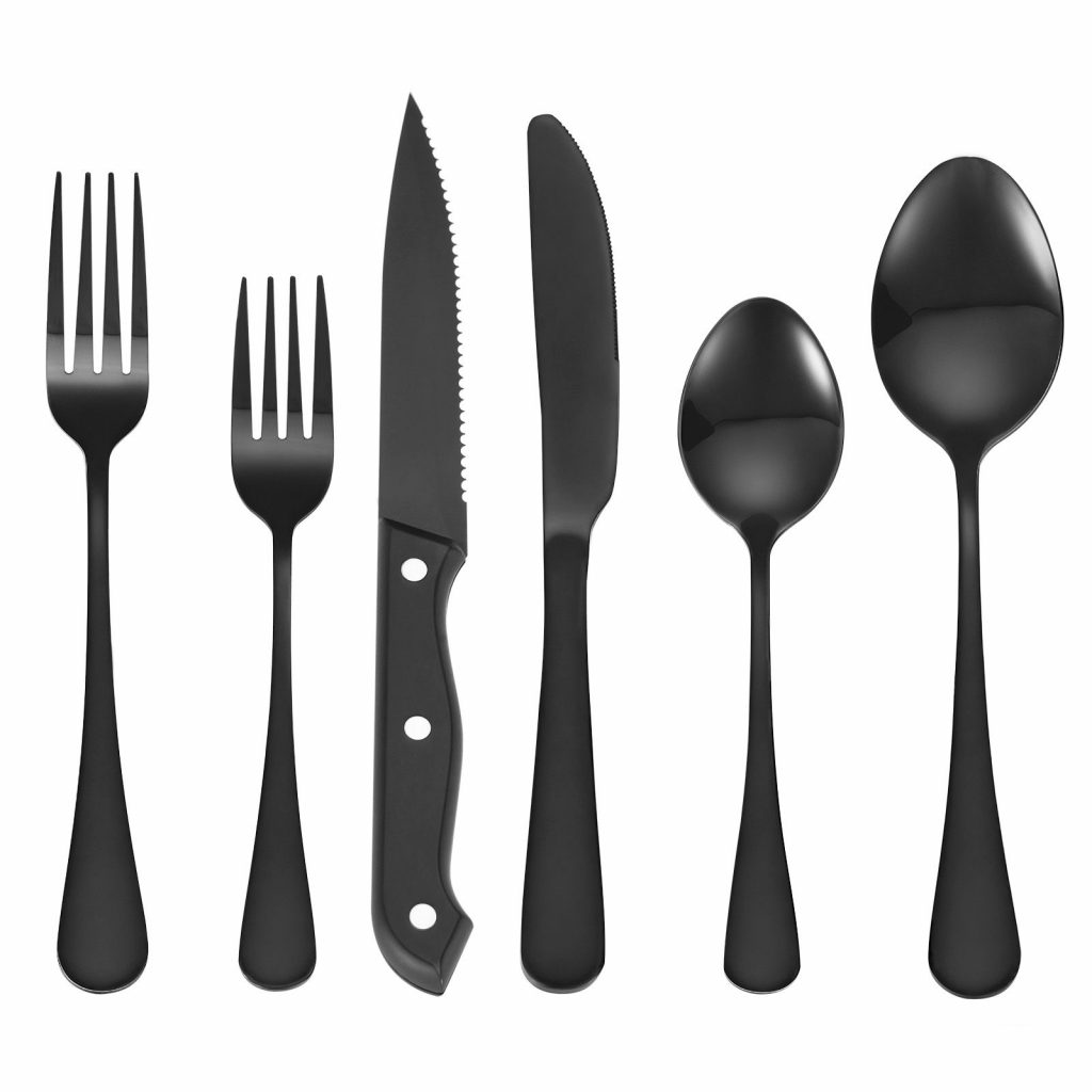 48-Piece Stainless Steel Flatware Set for 8 – Premium Silverware Collection