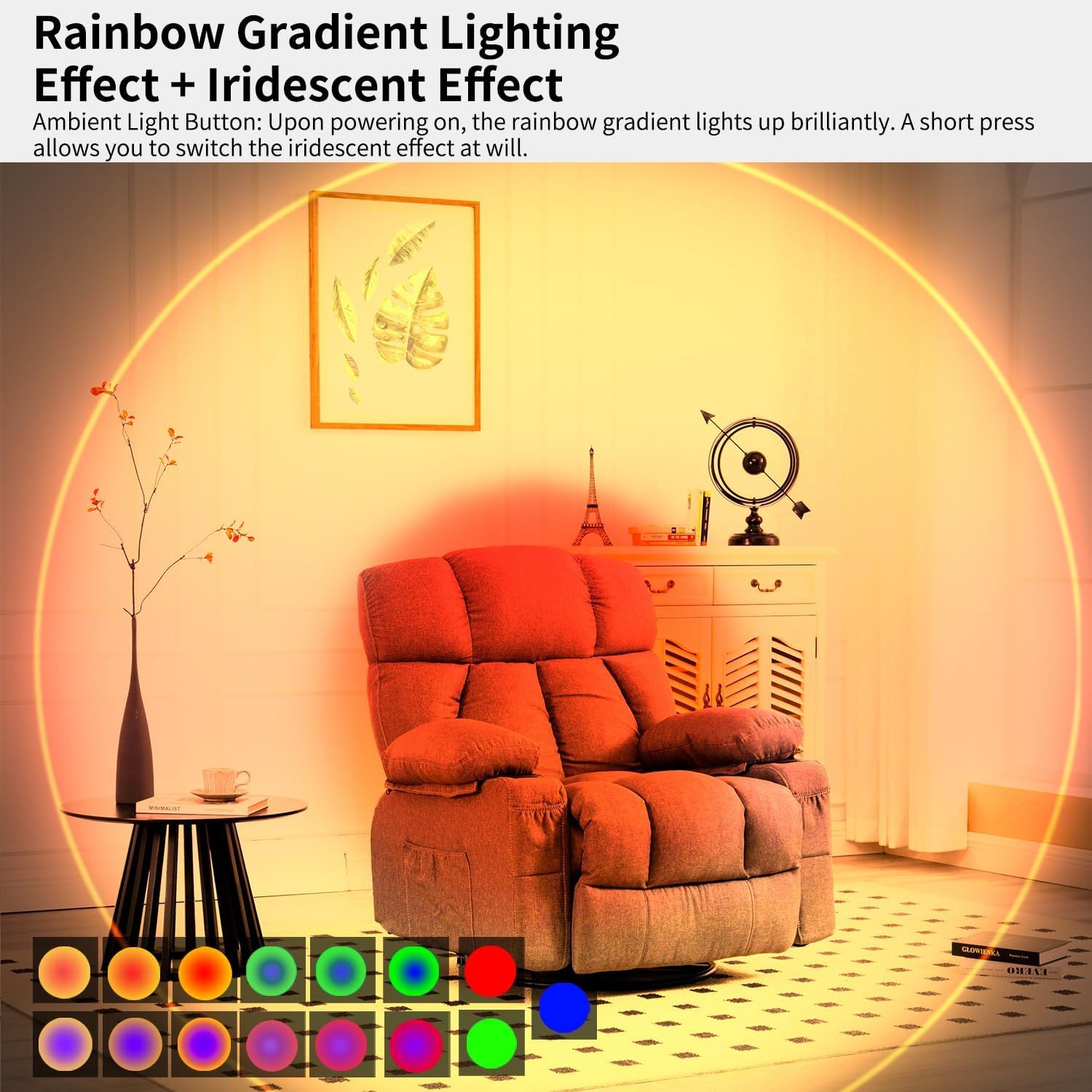 4-Pack Rechargeable Motion Sensor Night Lights with Magnetic Mount & RGB Color Modes - Image 5