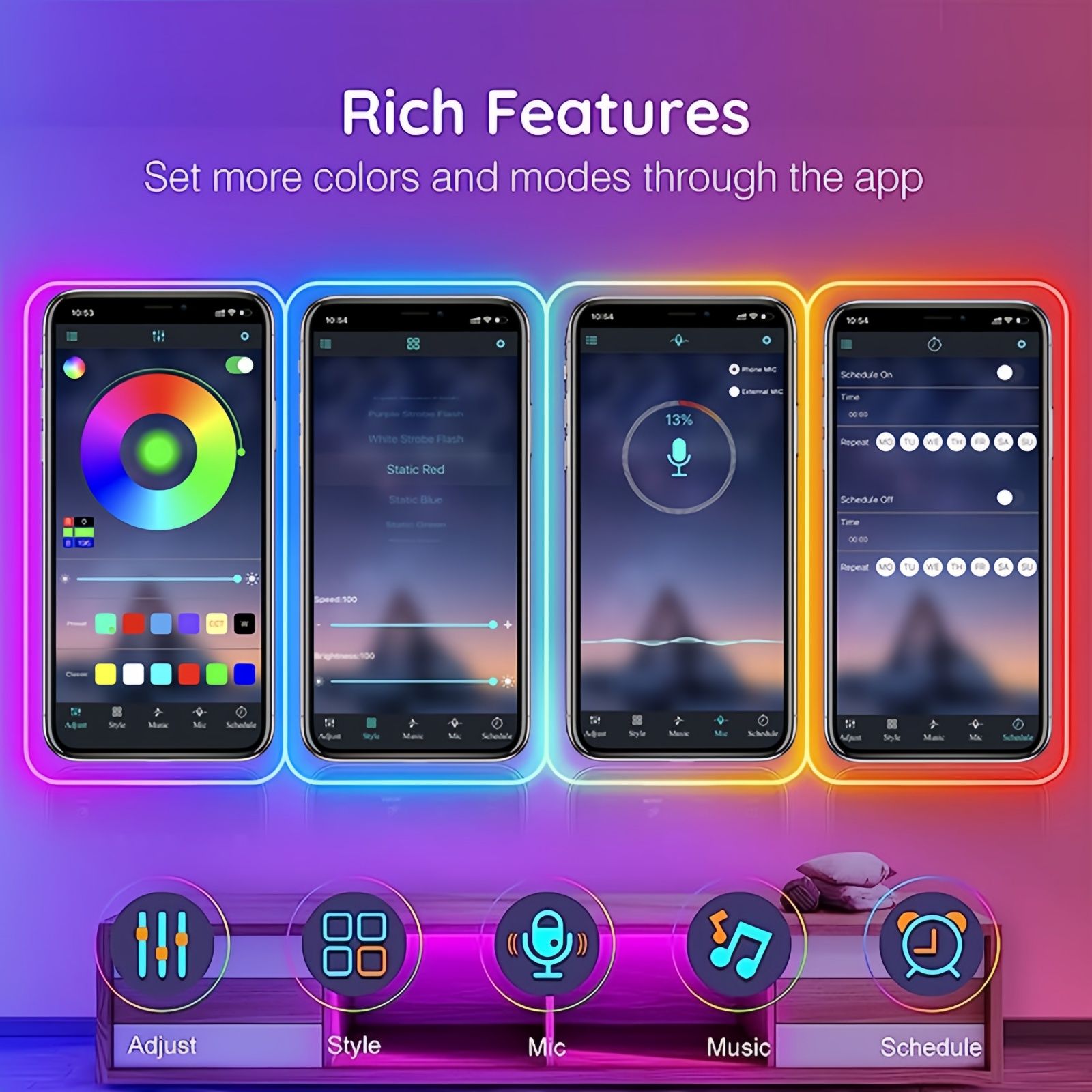 RGB Neon Rope Lights with App Control, Music Sync & Waterproof Design - Image 17