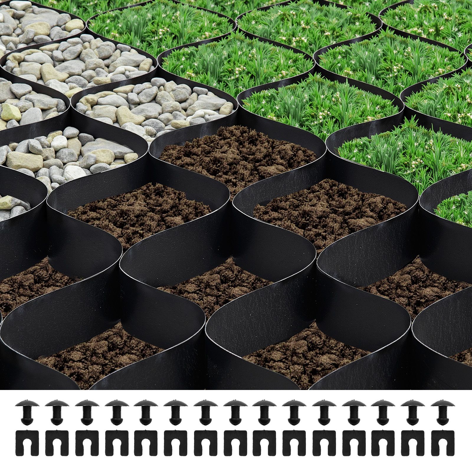 Heavy Duty Gravel Grid Ground Stabilization System – 2" Deep Geo Grid for Driveways, Patios & Slopes - Image 2
