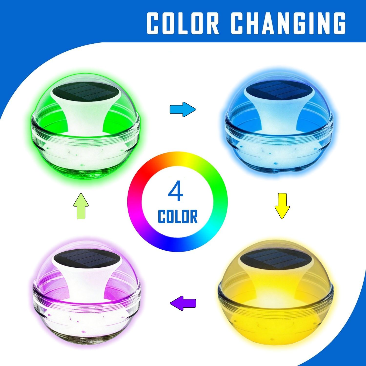 Solar Floating Pool Light – Waterproof LED Pond & Spa Light with Color-Changing Modes - Image 2