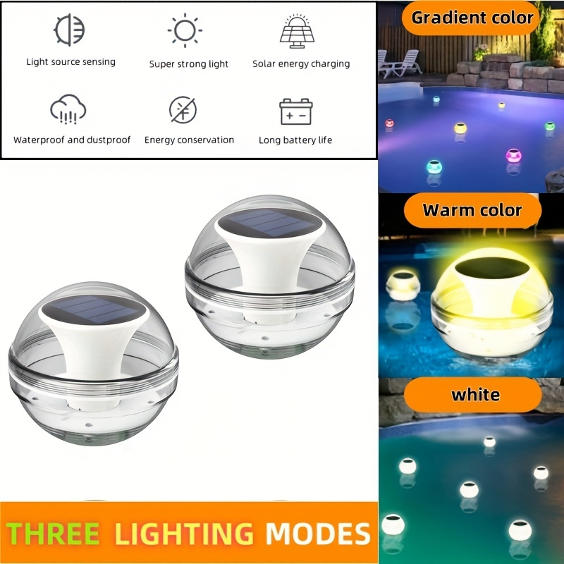Solar Floating Pool Light – Waterproof LED Pond & Spa Light with Color-Changing Modes