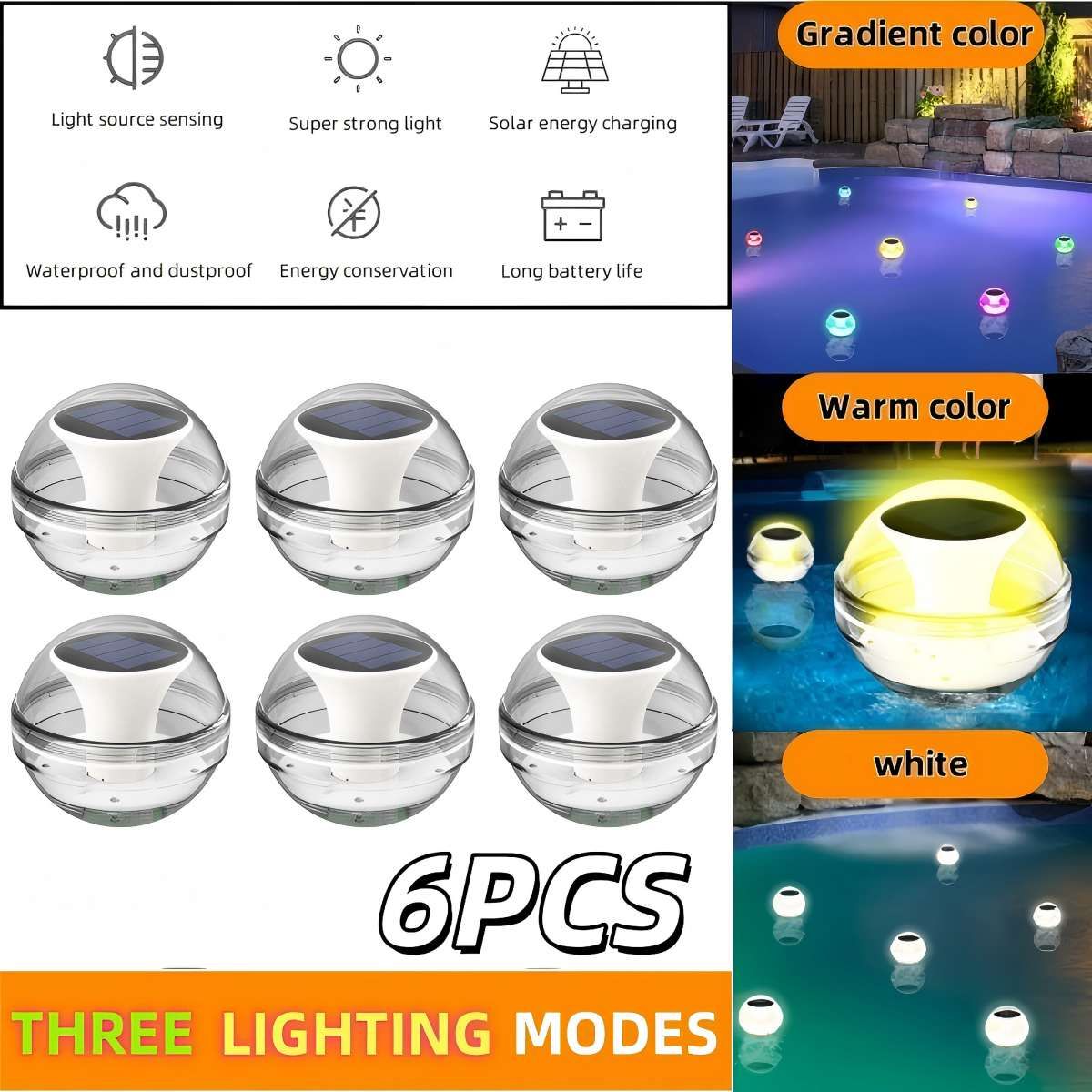 Solar Floating Pool Light – Waterproof LED Pond & Spa Light with Color-Changing Modes - Image 11
